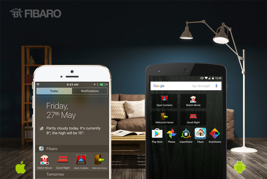 How to add Fibaro Widgets to your phone