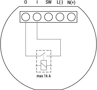 Shelly 1 - Simplified internal schematics
